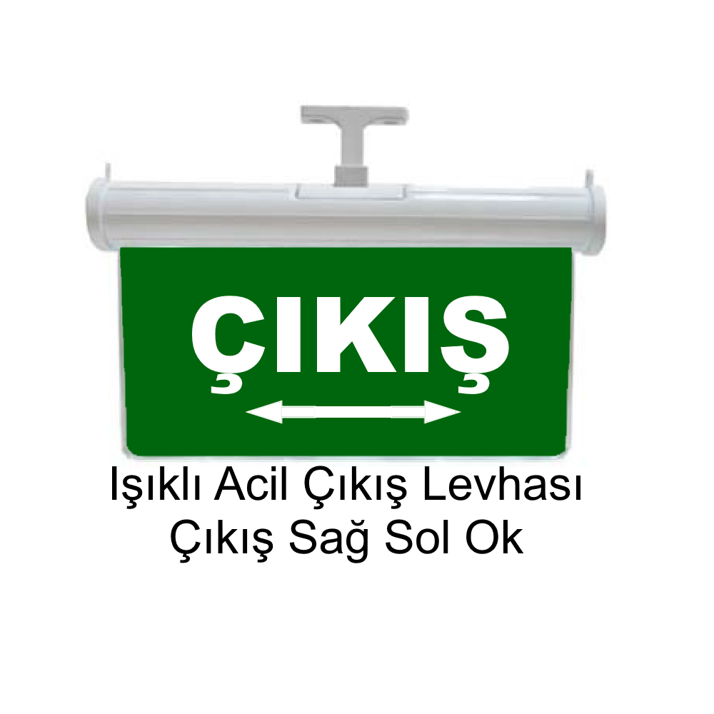 Işıklı Acil Çıkış Levhası (Çıkış Sağ-Sol Ok) GN-AC07